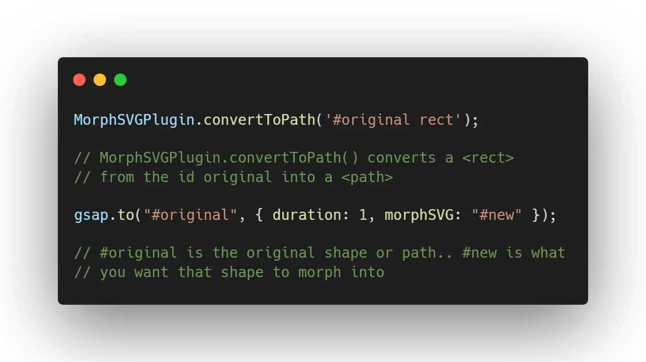 gsap morphsvg